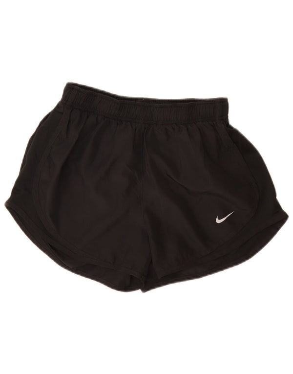 Nike Short de sport Dri Fit pour femme UK 8 Small Noir Polyester