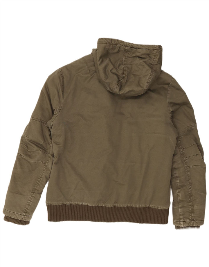 Mustang Veste utilitaire à capuche pour homme UK 38 en coton kaki moyen