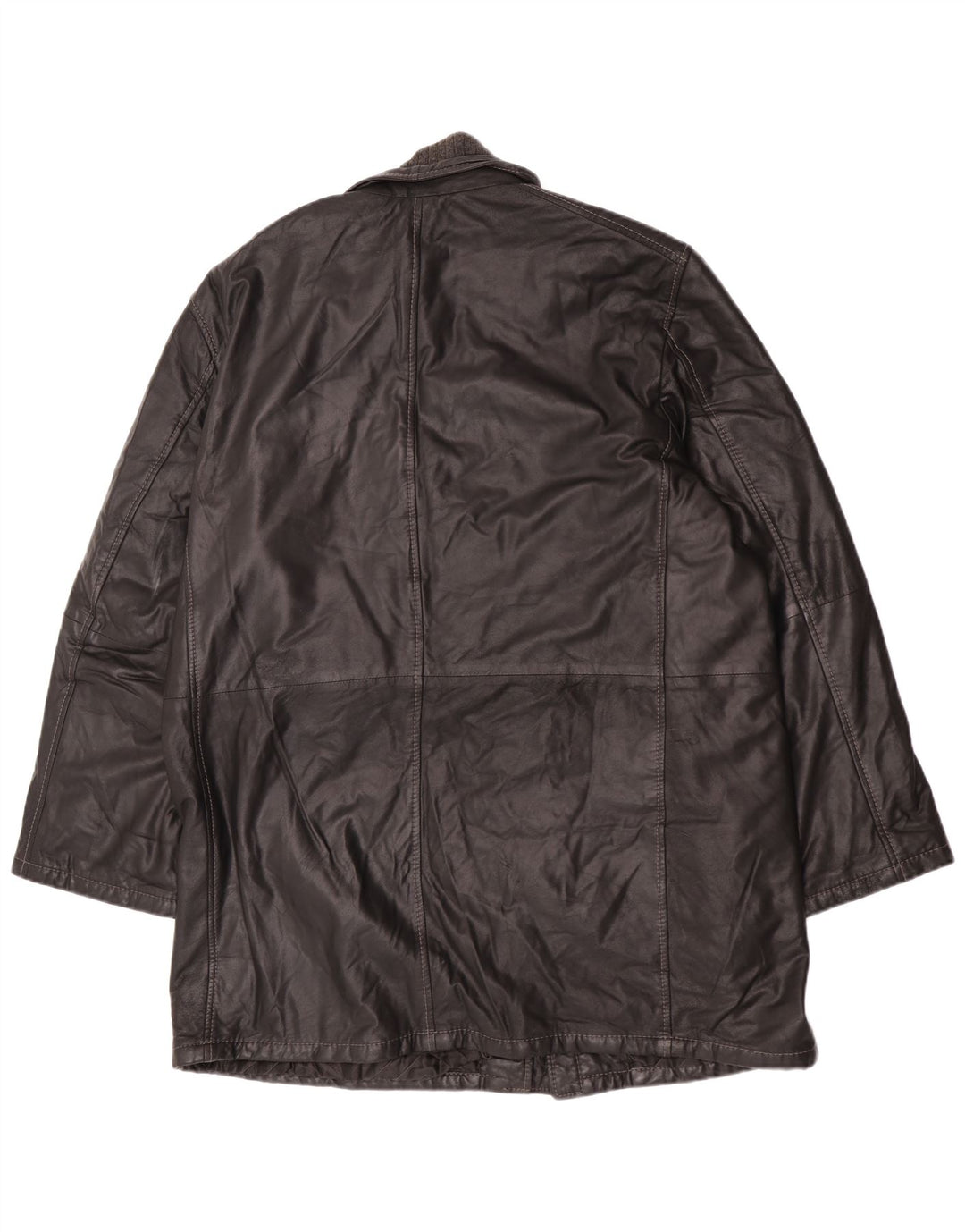 Manteau en cuir homme vintage IT 58 4XL Cuir noir