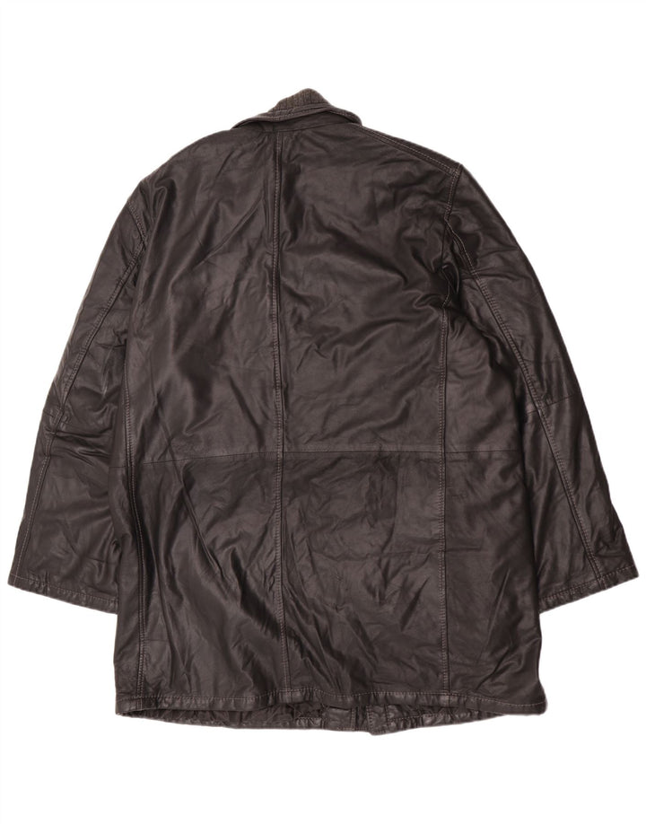 Manteau en cuir homme vintage IT 58 4XL Cuir noir