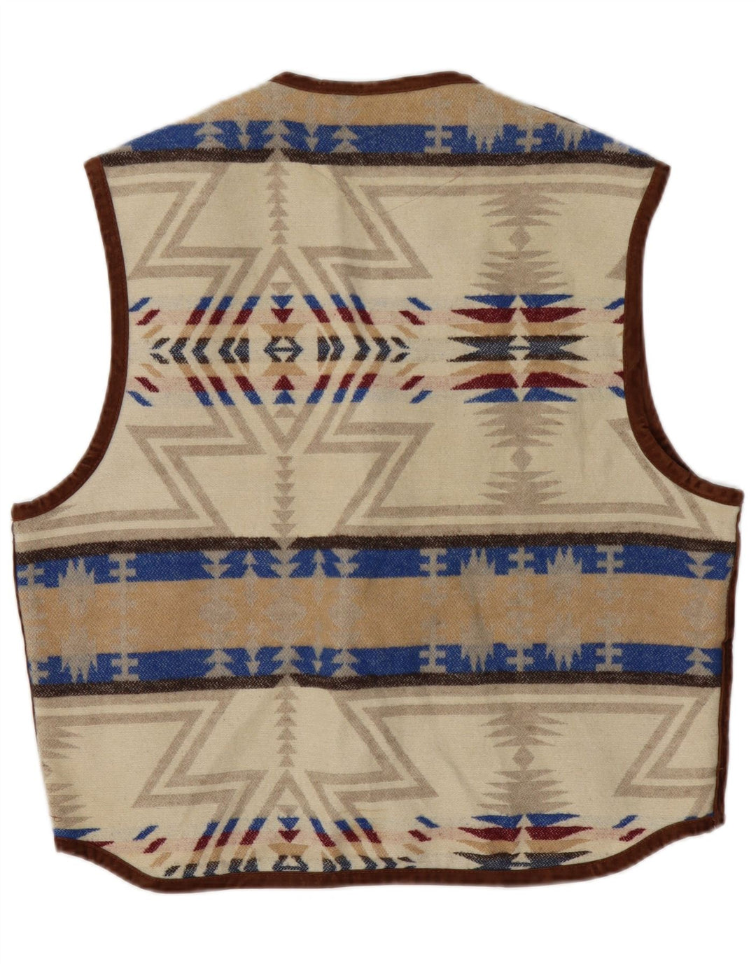 MULTIBLU Gilet Homme UK 40 Large Beige Fair Isle
