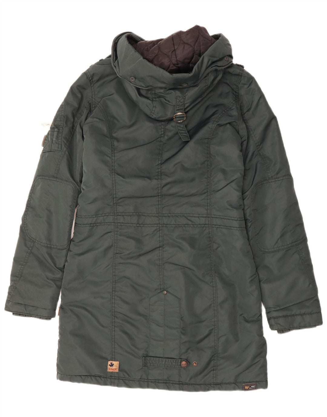 KHUJO Parka à capuche pour homme UK 38 Vert moyen