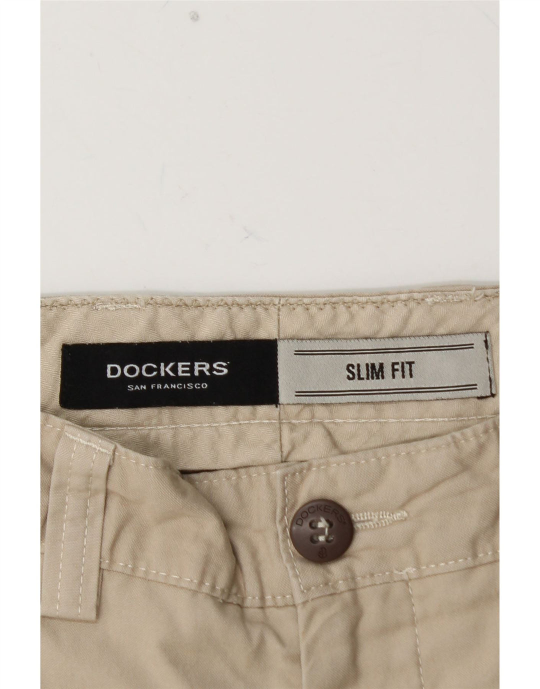 DOCKERS Pantalon Chino Slim Fit Homme W36 L30 Coton Beige