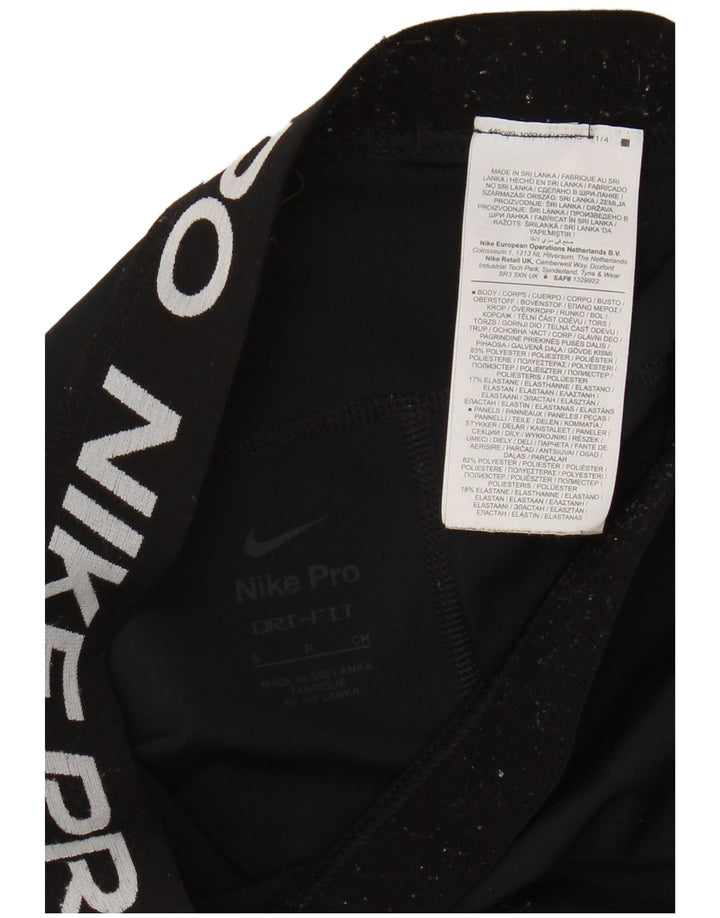 Legging Nike Dri Fit Crop Graphic pour femme UK 8 Small Noir Polyester