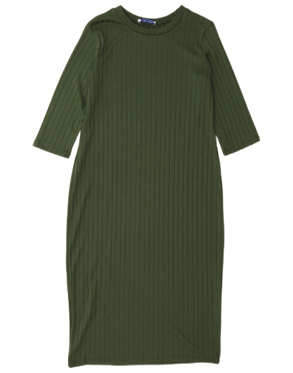 Zara Robe pull à manches 3/4 pour femme UK 12 Vert moyen