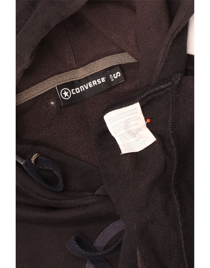 Converse Pull à capuche graphique pour homme Petit coton noir