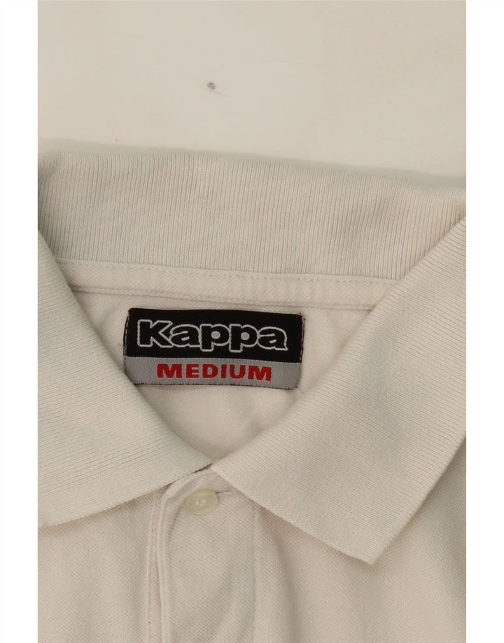 KAPPA Mens Polo Shirt Medium White Cotton Vintage Kappa and Second-Hand Kappa from Messina Hembry 