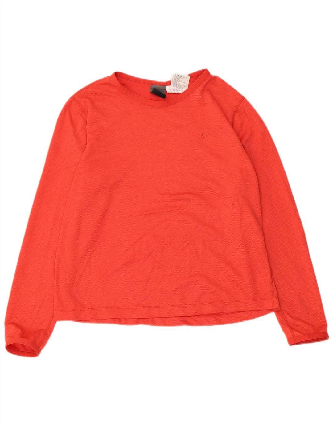 NIKE Haut court à manches longues pour femme US 8/10 Rouge moyen Polyester