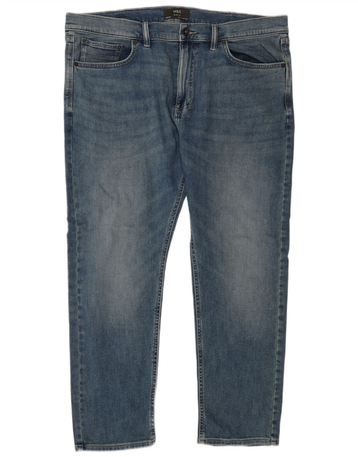 Marks & Spencer Jean Slim Homme W40 L29 Bleu Coton