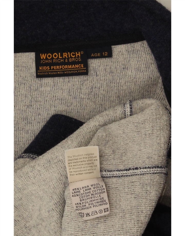 Woolrich Veste de Survêtement Graphique Garçon 11-12 ans Bleu Marine Laine