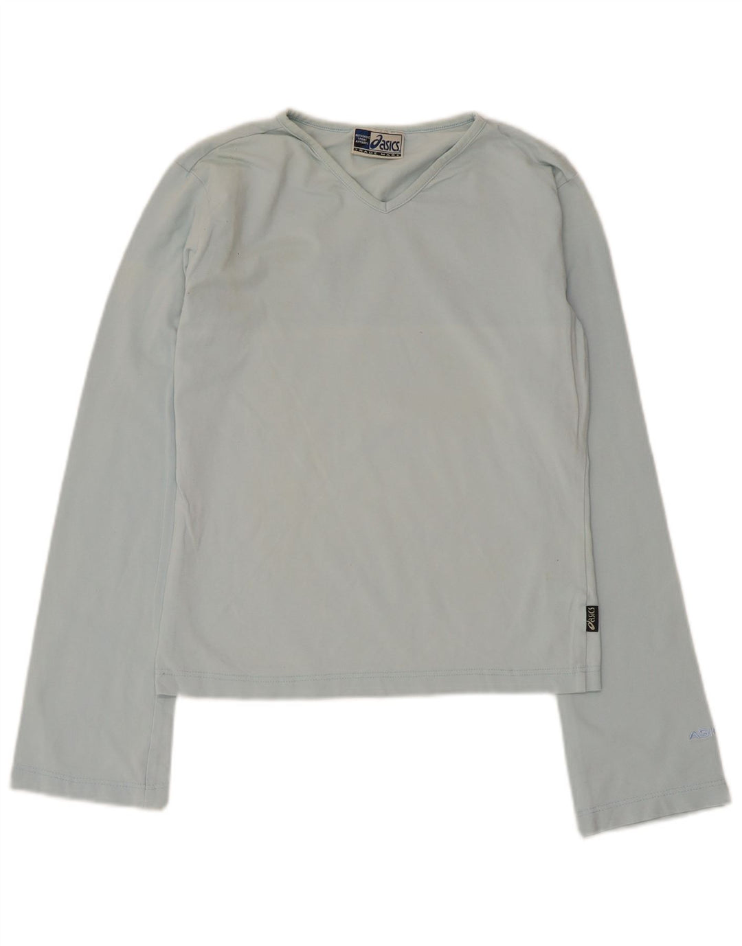 Asics Haut à manches longues pour femme UK 14 Large Bleu Coton
