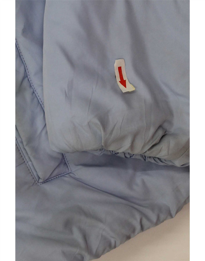 Marks & Spencer Veste matelassée à capuche pour femme UK 14 Large Bleu Polyester