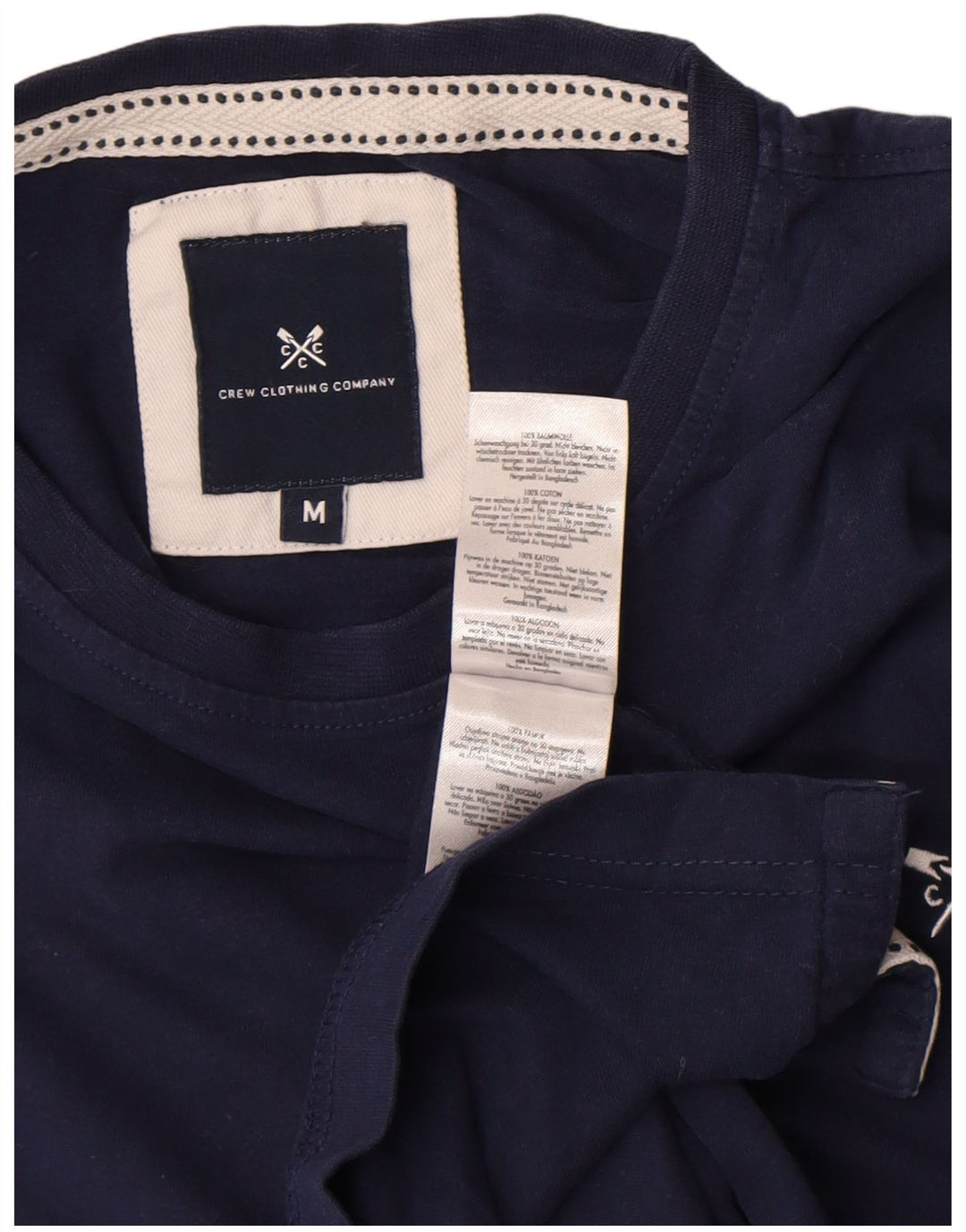 Crew Clothing T-Shirt Homme Bleu Marine Moyen Coton
