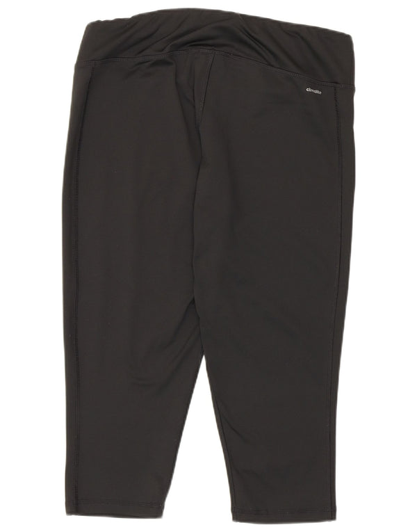 Adidas Climalite Capri Leggings UK 16/18 Large Noir Polyester