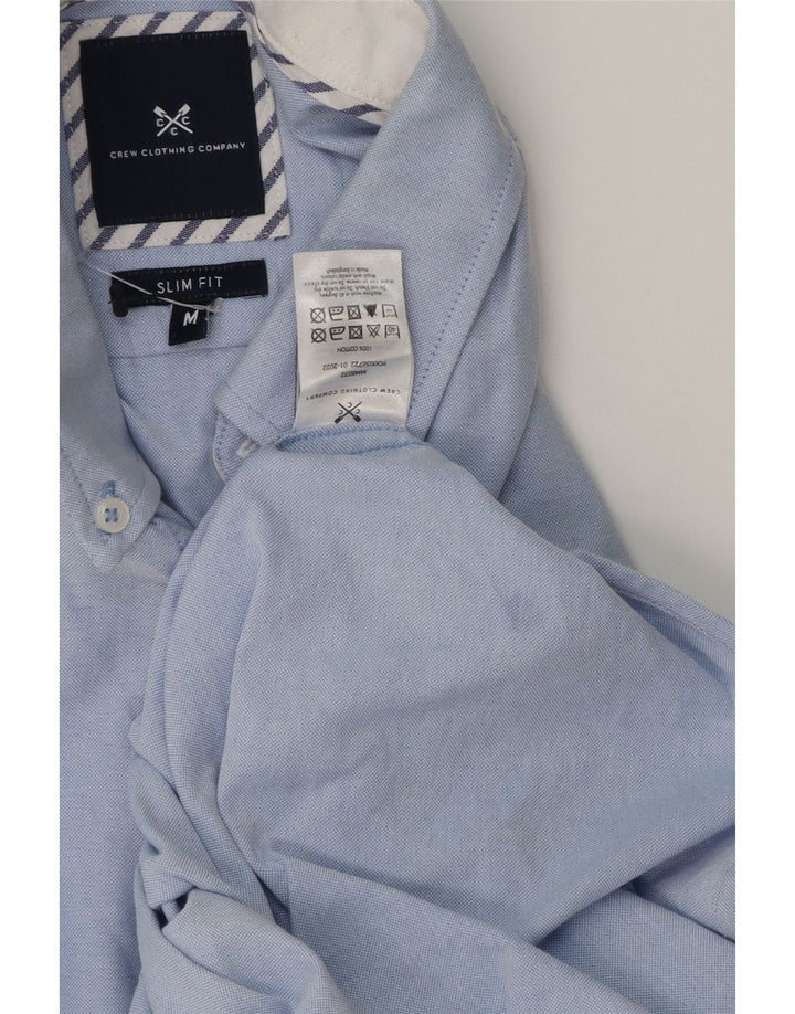 CREW CLOTHING Chemise Slim Fit Homme Bleu Moyen Coton