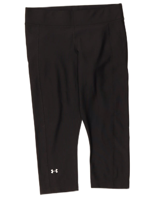 Under Armour Legging Capri Heat Gear pour femme UK 14 Large Noir
