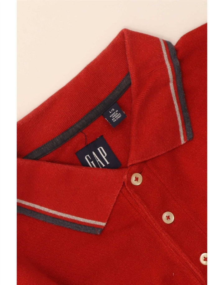 Gap Polo Homme Large Rouge Rayé Coton