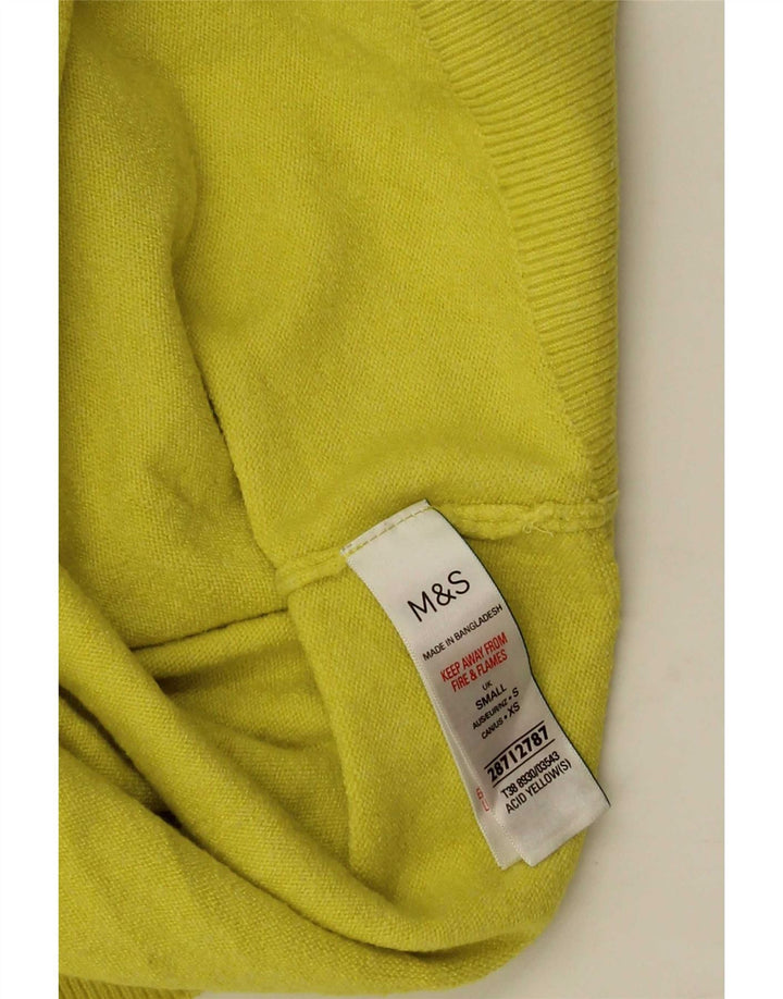 Marks & Spencer Pull col roulé pour femme UK 10 Petit Jaune