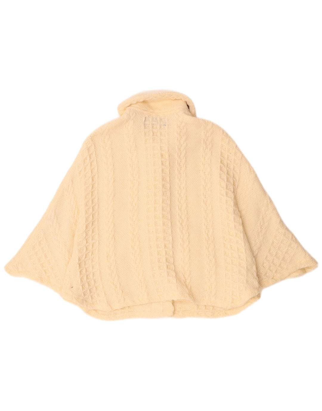 JOHN BRANIGAN Pull Poncho Femme Taille Unique Blanc Cassé