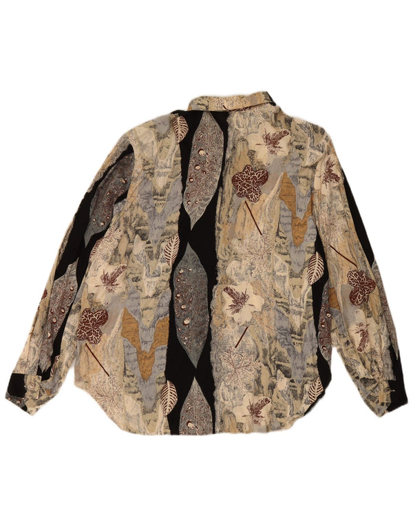 vintage Femme Chemise Blouse UK 18 XL Multicolore Floral