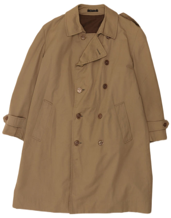 vintage Mens Trench Coat UK 36 Petit Beige Classique