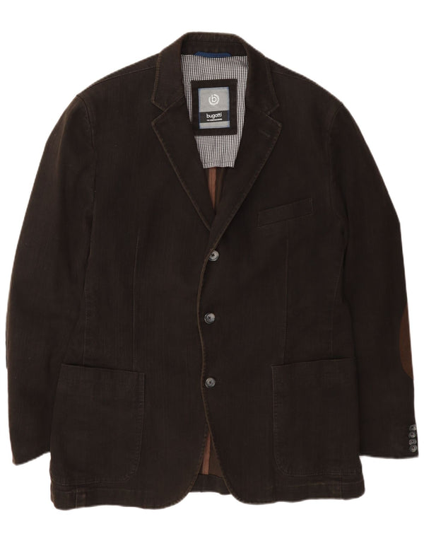 Bugatti Veste Blazer 3 Boutons Homme EU 52 XL Coton Marron