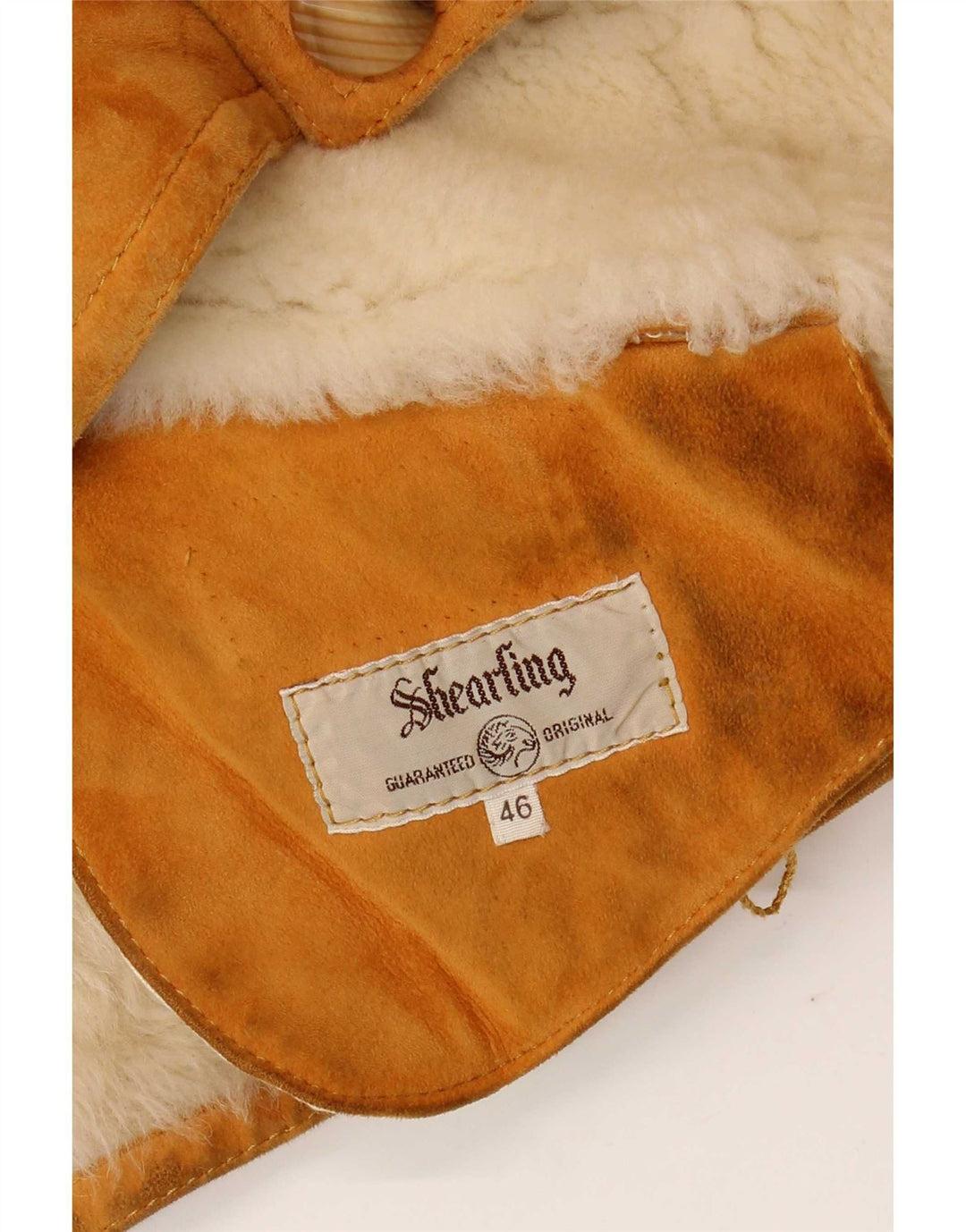 Veste Shearling Femme Vintage IT 46 Grand Shearling Brun
