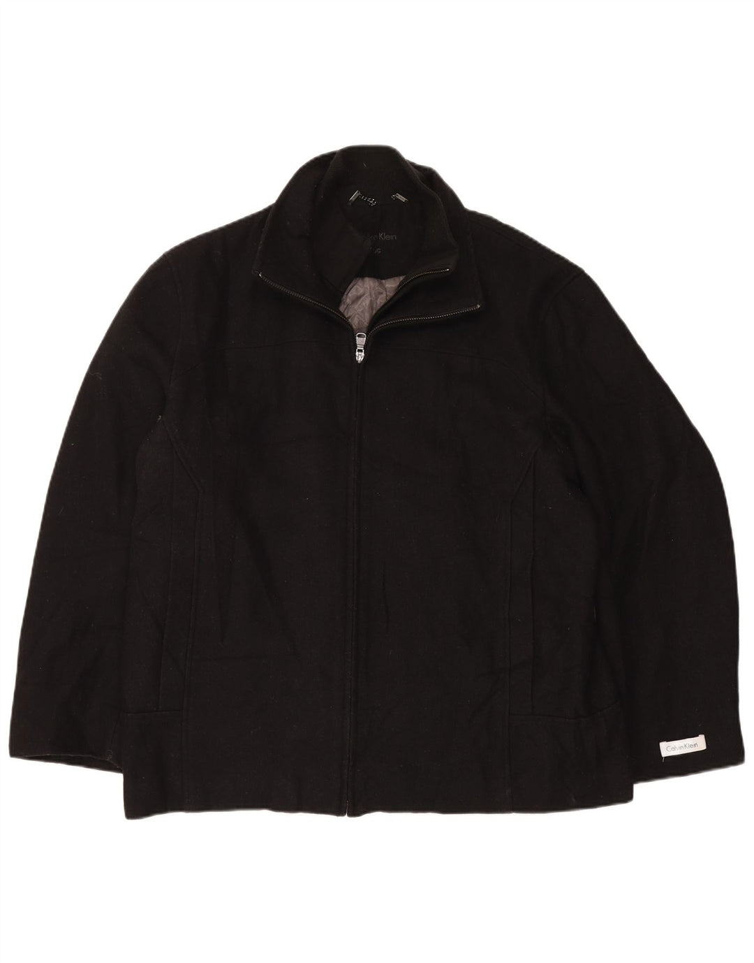 Calvin Klein Veste Bomber Homme UK 40 Grande Laine Noire