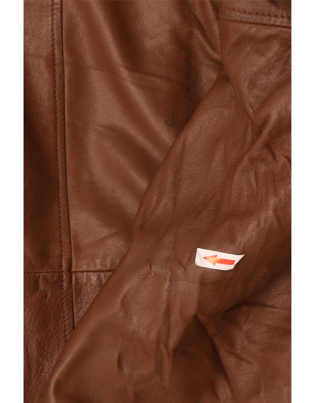 Manteau en cuir femme vintage IT 50 XL Marron