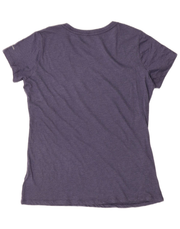 Columbia T-Shirt Graphique Femme UK 16 Large Bleu Marine Polyester