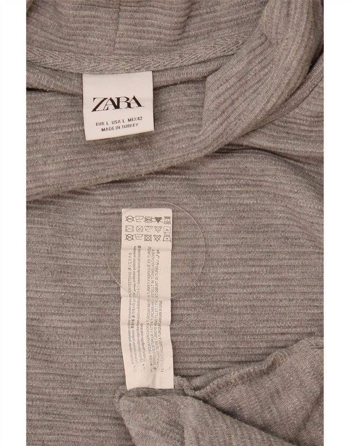 Zara Pull col roulé homme grand gris polyester