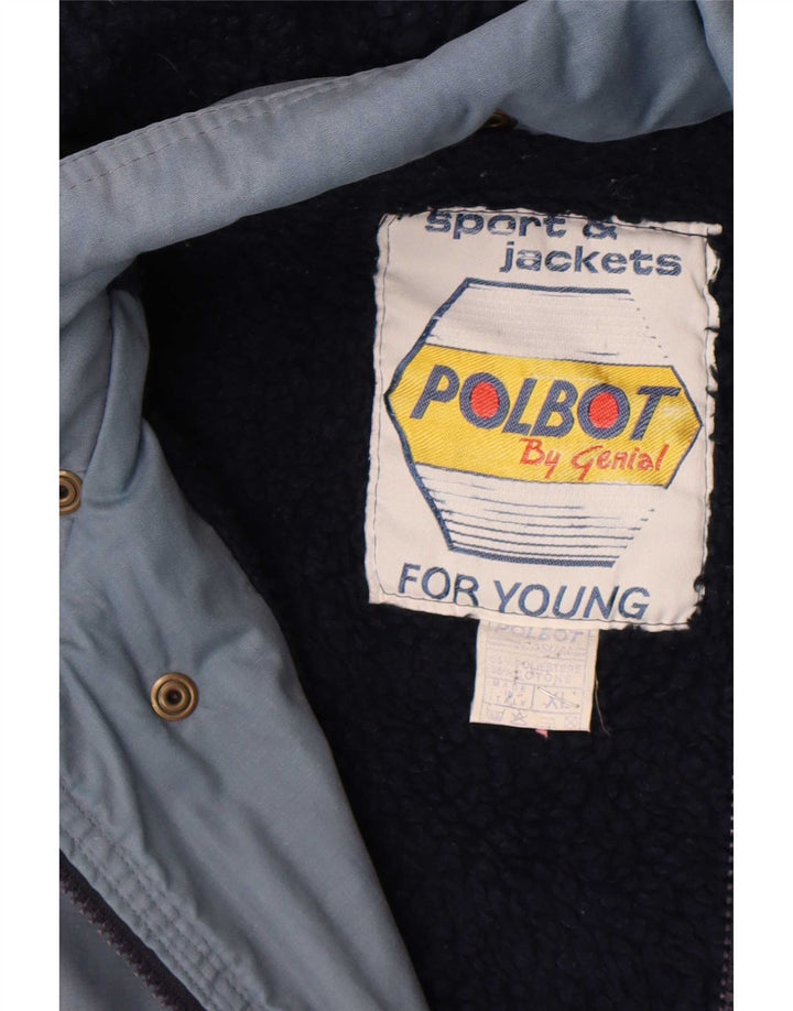 Polbot Veste Sherpa à capuche pour homme UK 42 XL Bleu Polyester