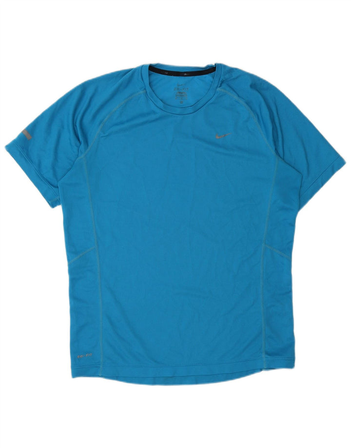 Nike Homme Dri Fit T-Shirt Haut Bleu Moyen