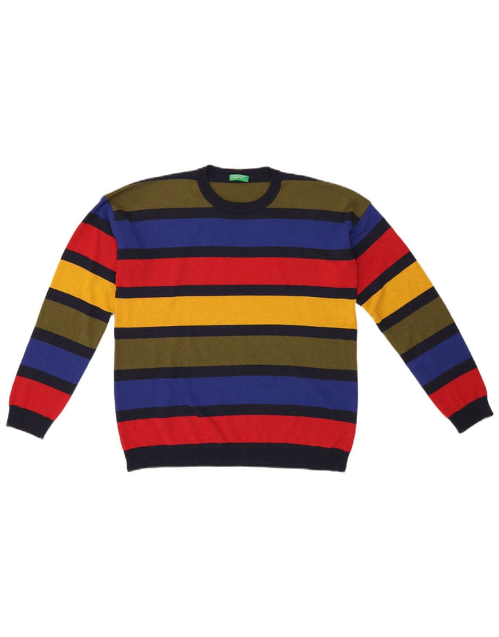 Benetton Pull à col rond pour garçon 11-12 ans 2XL Multicolore