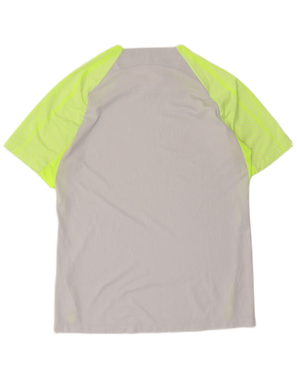 Nike Hommes Dri Fit Slim T-Shirt Haut Large Gris Colorblock Polyester