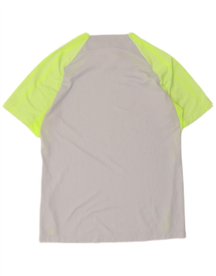 Nike Hommes Dri Fit Slim T-Shirt Haut Large Gris Colorblock Polyester