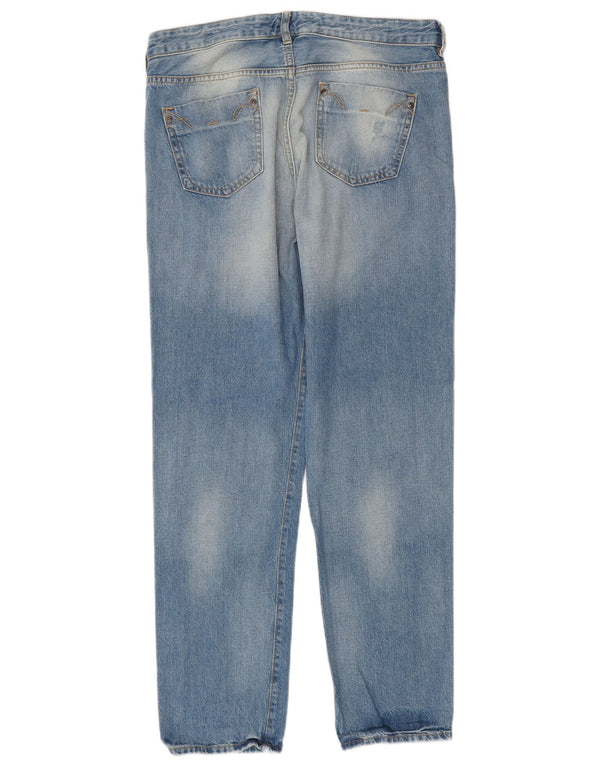 French Connection Jean droit pour femme UK 14 Large W34 L32 Bleu Coton