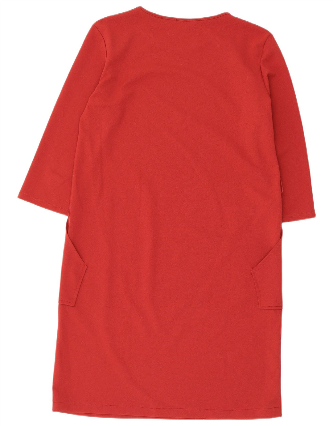 Zara Robe droite à manches 3/4 pour femme UK 14 Rouge moyen