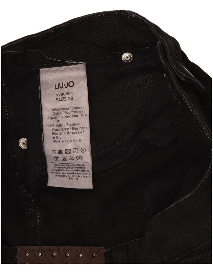 Liu Jo Femme Mini Jupe En Jean W28 Coton Noir Moyen