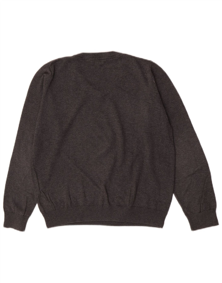 Marks & Spencer Pull col V pour garçon 11-12 ans Gris Coton