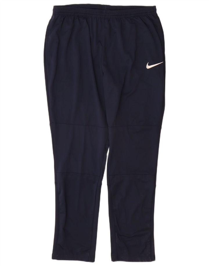 Nike Pantalon de survêtement Dri Fit pour homme XL Bleu marine Polyester