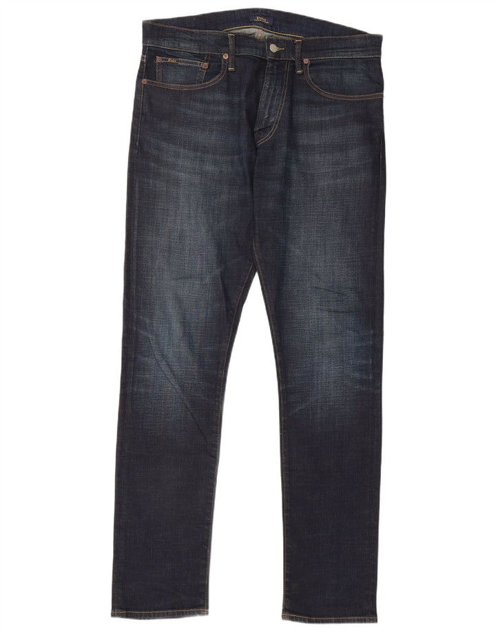 POLO RALPH LAUREN Jean Slim Homme W33 L34 Bleu Marine Coton