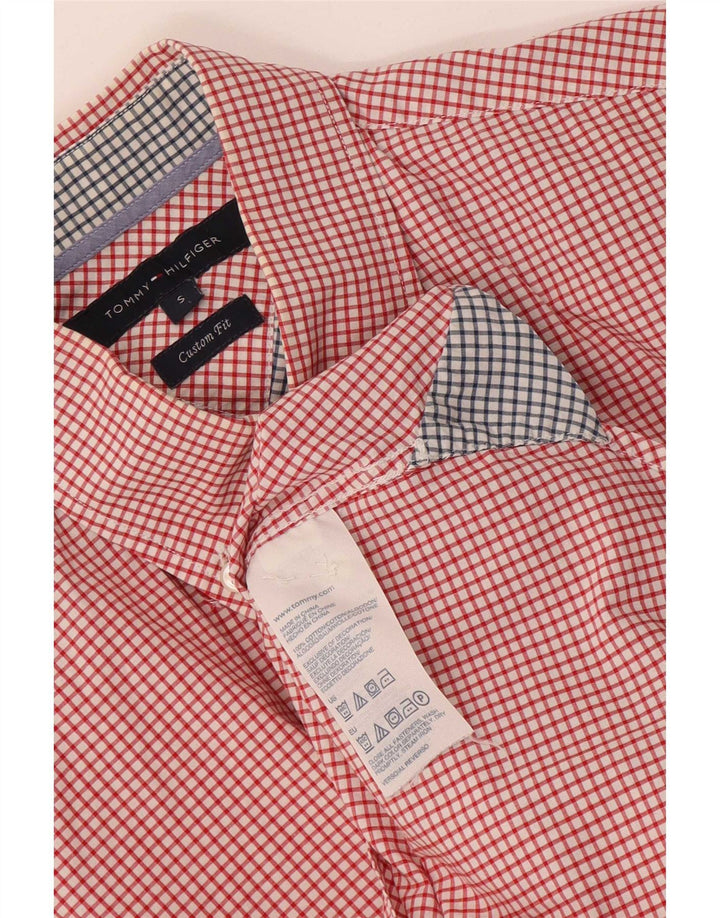 Tommy Hilfiger Chemise sur mesure pour homme Petit coton vichy rouge