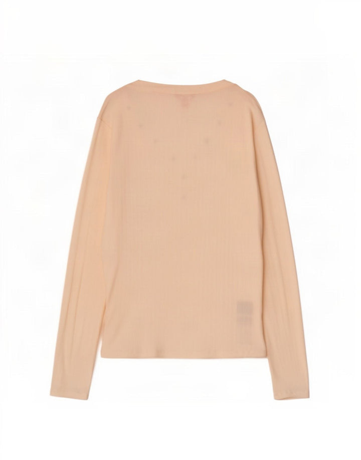 Guess Haut à manches longues pour femme UK 44 Large Viscose Blanc Cassé