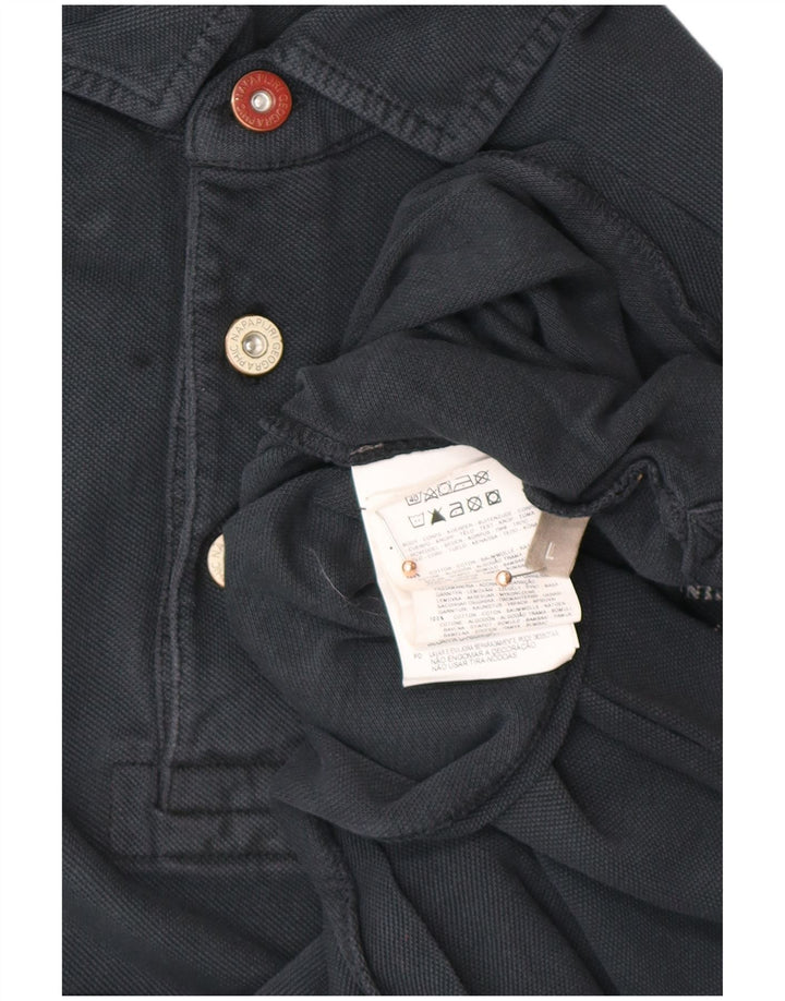 NAPAPIJRI Polo Graphique Homme Large Bleu Marine Coton