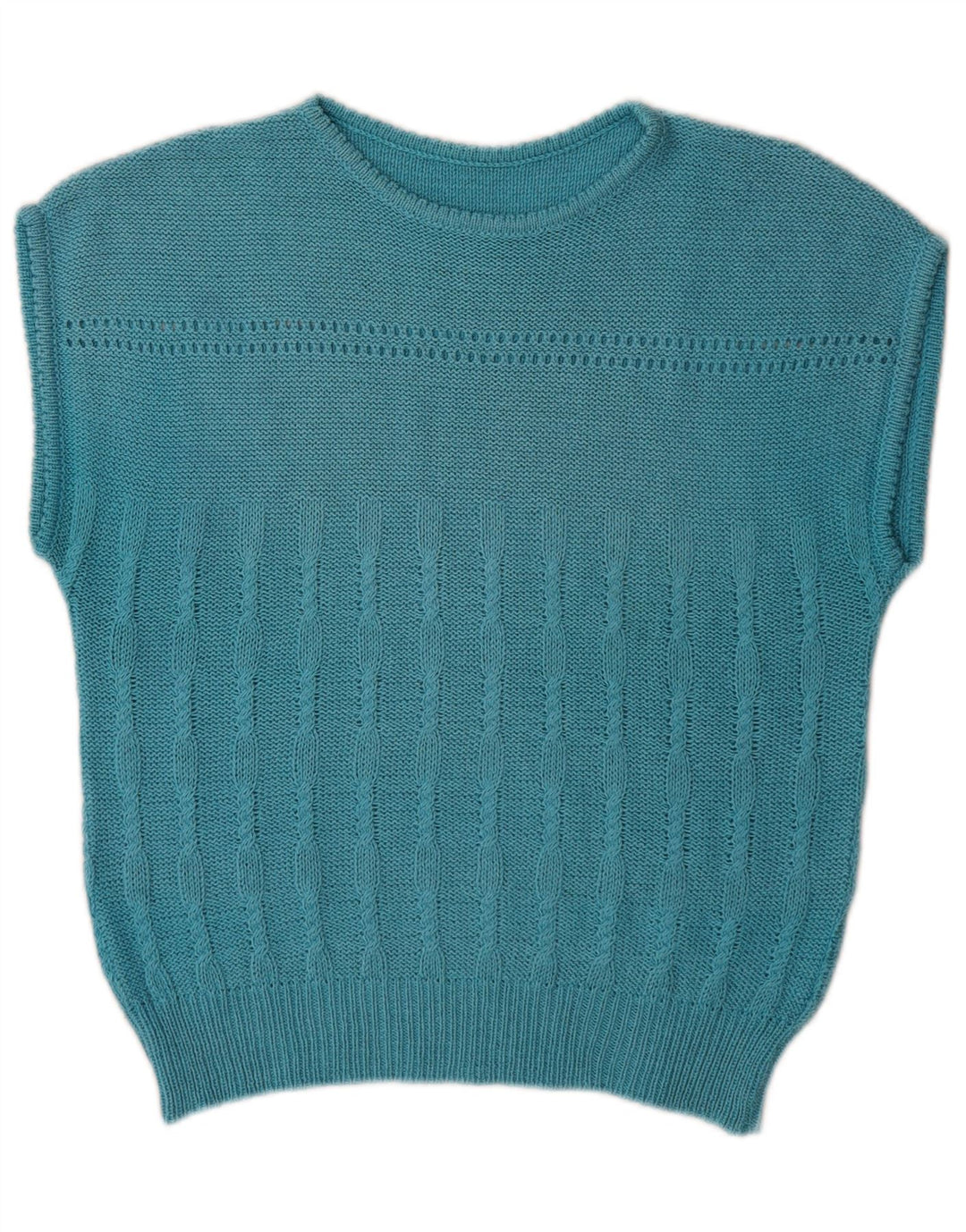 Vintage Femme Gilet Débardeur IT 48 XL Bleu