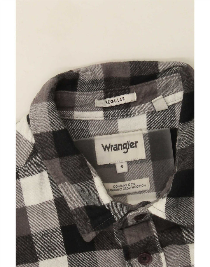 Wrangler Chemise en flanelle coupe régulière pour homme Petit gris à carreaux en coton