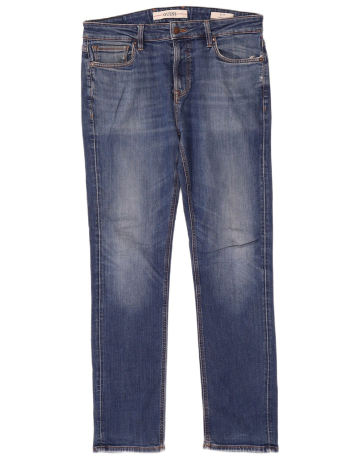 Guess Jean Slim Angels Homme W34 L31 Bleu Coton