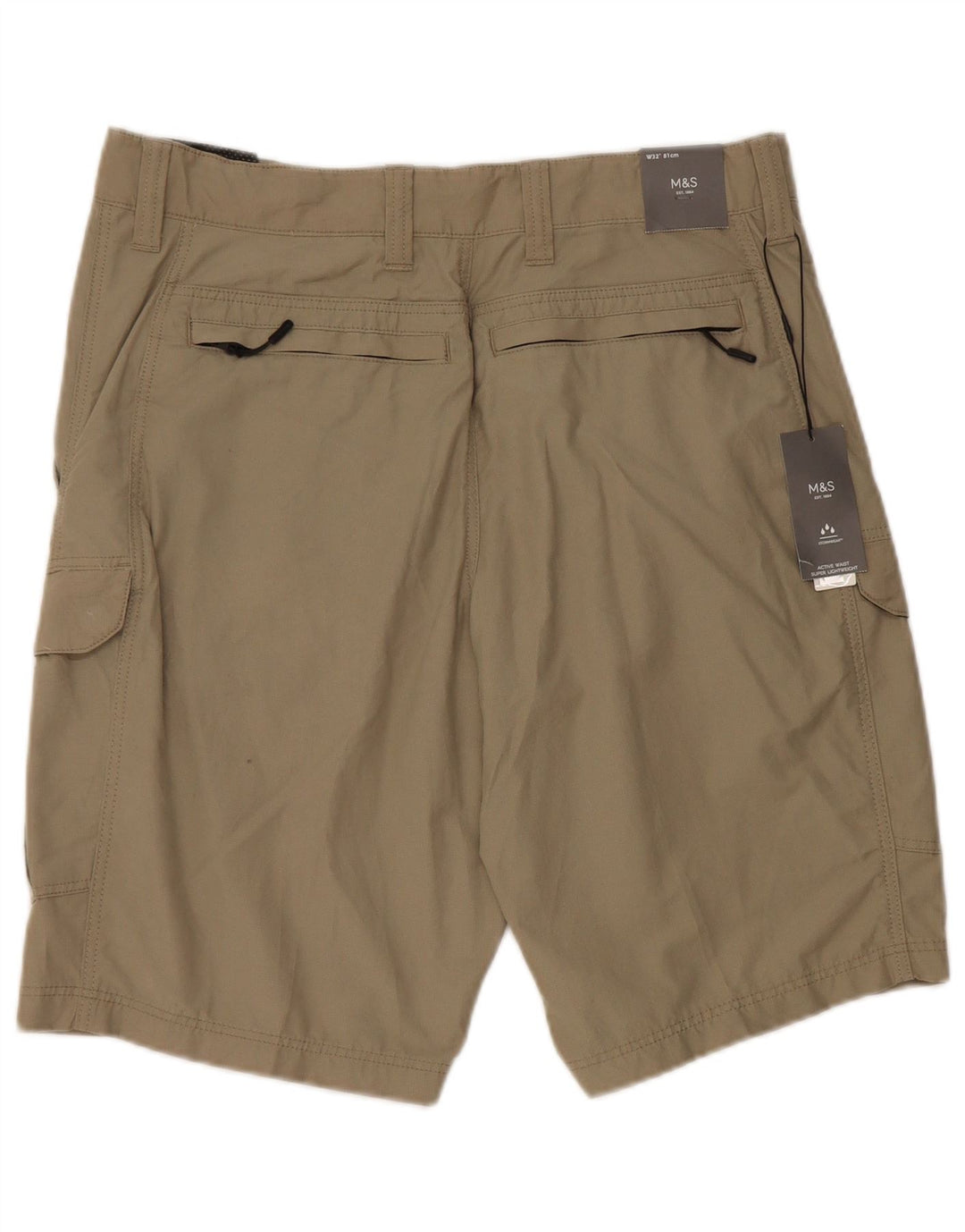Marks & Spencer Short Cargo Homme W32 Coton Beige Moyen