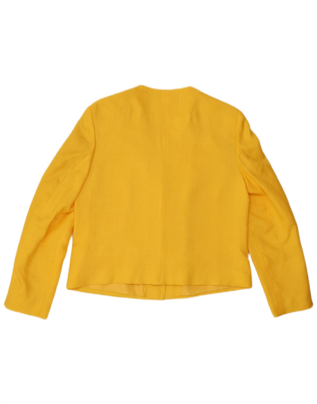 RAVENS Veste blazer courte à 1 bouton pour femme IT 42 Jaune moyen Polyester